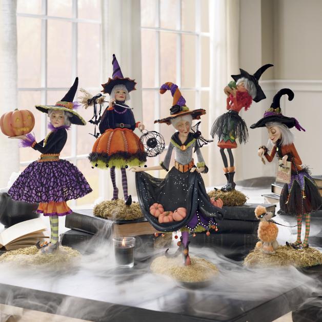 Statuetta di Halloween | Decorazione da Strega Fatta a Mano | Resina