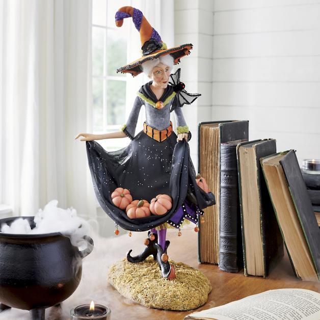 Statuetta di Halloween | Decorazione da Strega Fatta a Mano | Resina