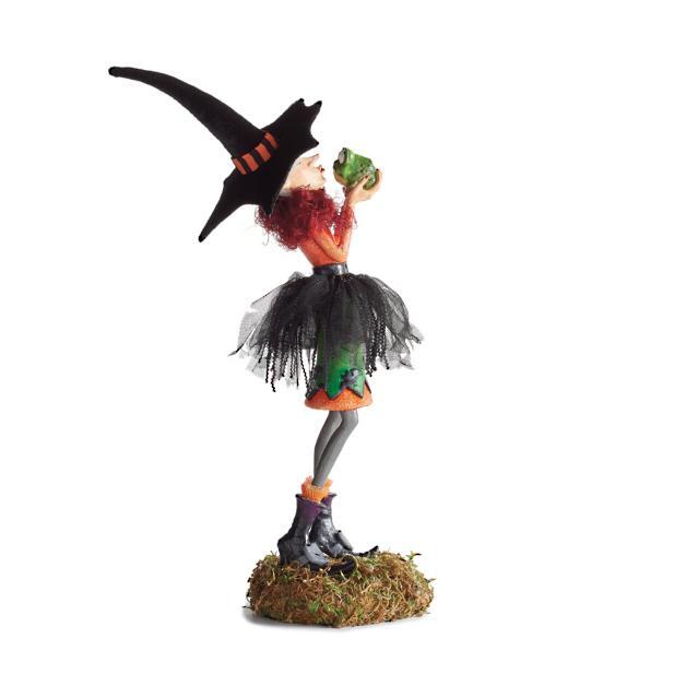 Statuetta di Halloween | Decorazione da Strega Fatta a Mano | Resina