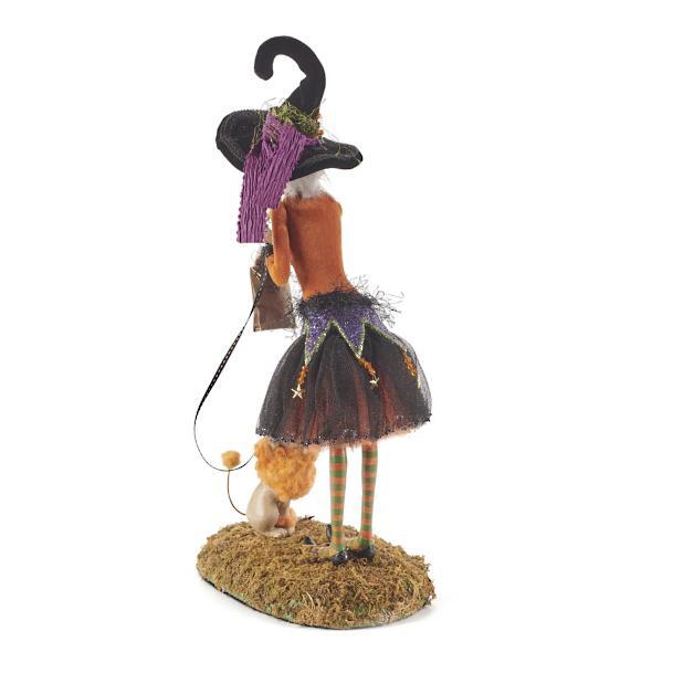 Statuetta di Halloween | Decorazione da Strega Fatta a Mano | Resina
