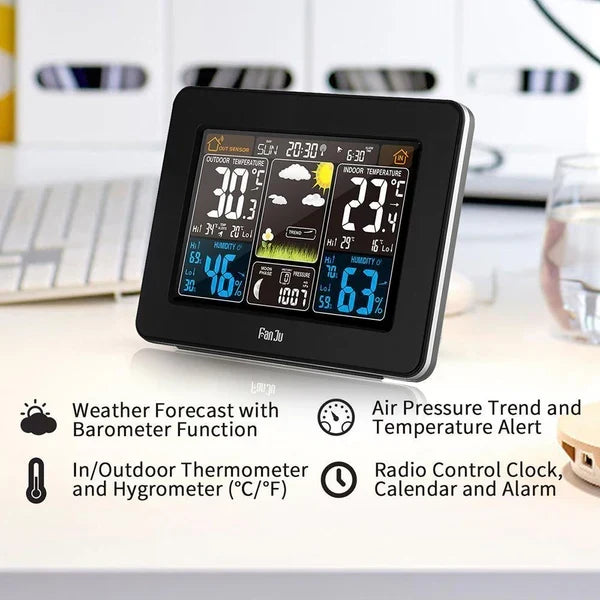 Stazione Meteo Domestica Senza Fili Premium – Monitoraggio Accurato per Interni ed Esterni