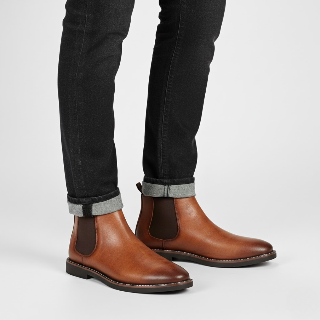 Stivaletti Chelsea Classici da Uomo con Vestibilità Moderna