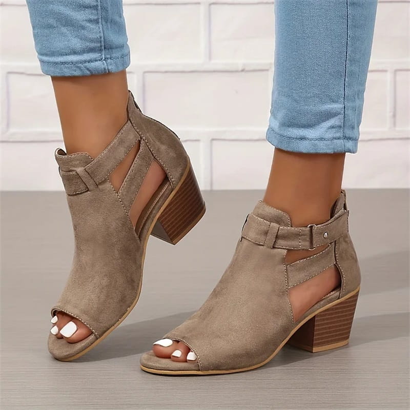 Stivaletti spuntati da donna Peep Toe