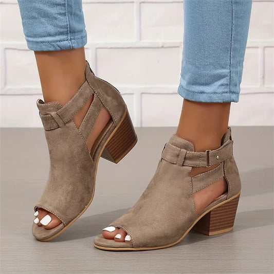 Stivaletti spuntati da donna Peep Toe