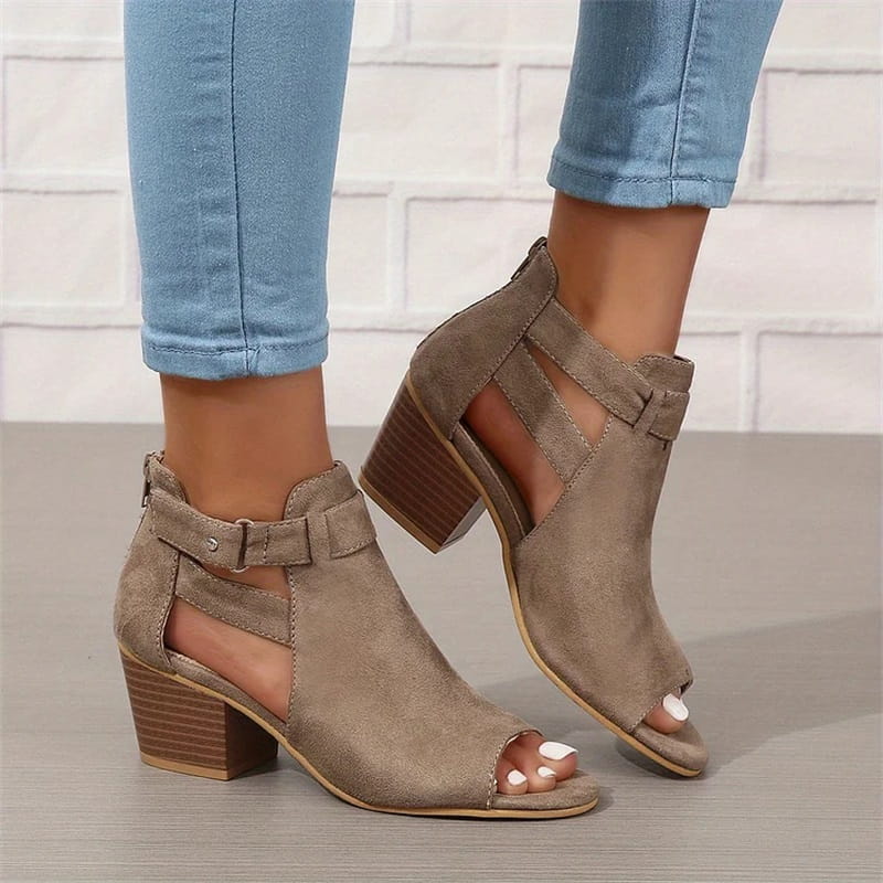 Stivaletti spuntati da donna Peep Toe