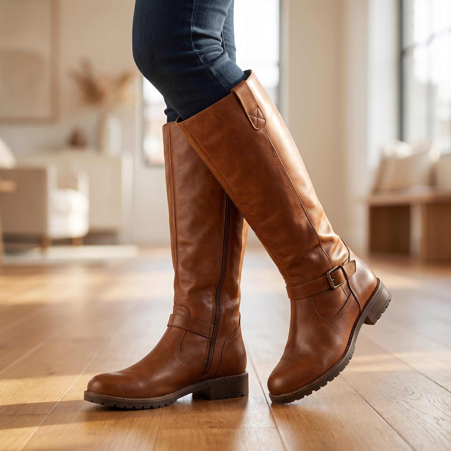 Stivali da Donna ad Altezza Ginocchio in Pelle PU | Scarpe Invernali Calde e di Supporto
