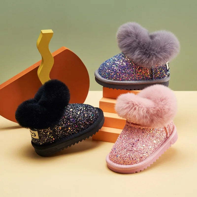 Stivali da Neve Caldi in Peluche da Bambino con Suola Morbida