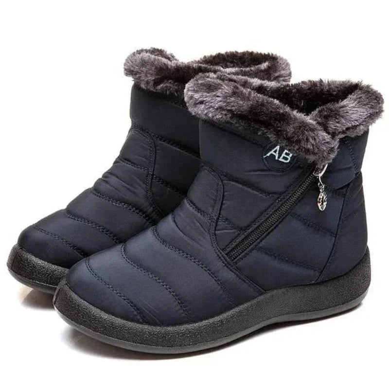 Stivali invernali trapuntati impermeabili con pelliccia – Stile e comfort