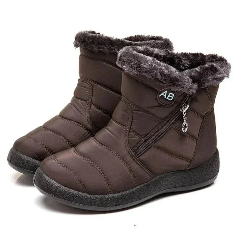 Stivali invernali trapuntati impermeabili con pelliccia – Stile e comfort