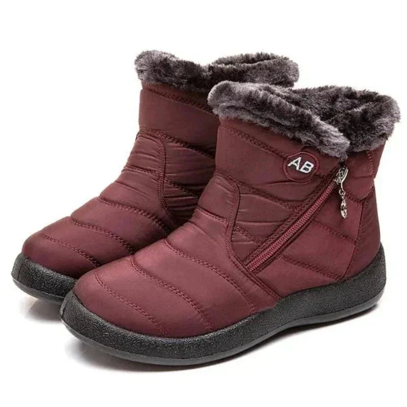 Stivali invernali trapuntati impermeabili con pelliccia – Stile e comfort