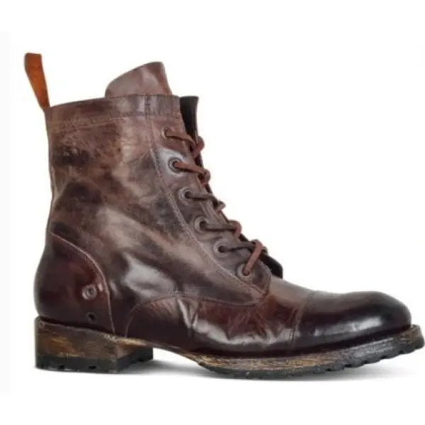 Stivali stringati robusti da uomo in stile vintage