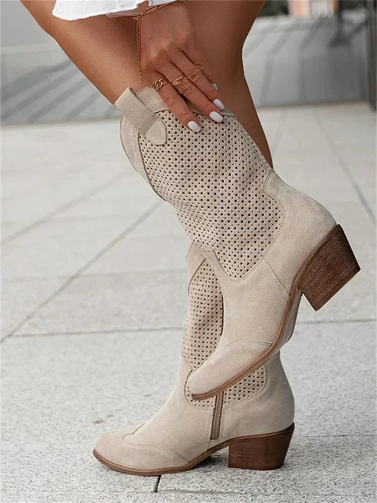 Stivali traforati in stile western
