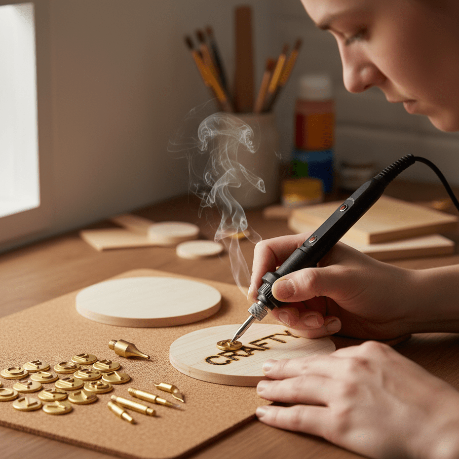 Strumento per Pirografia e Incisione | Temperatura Regolabile | Kit Fai da Te per Legno, Cuoio e Metallo