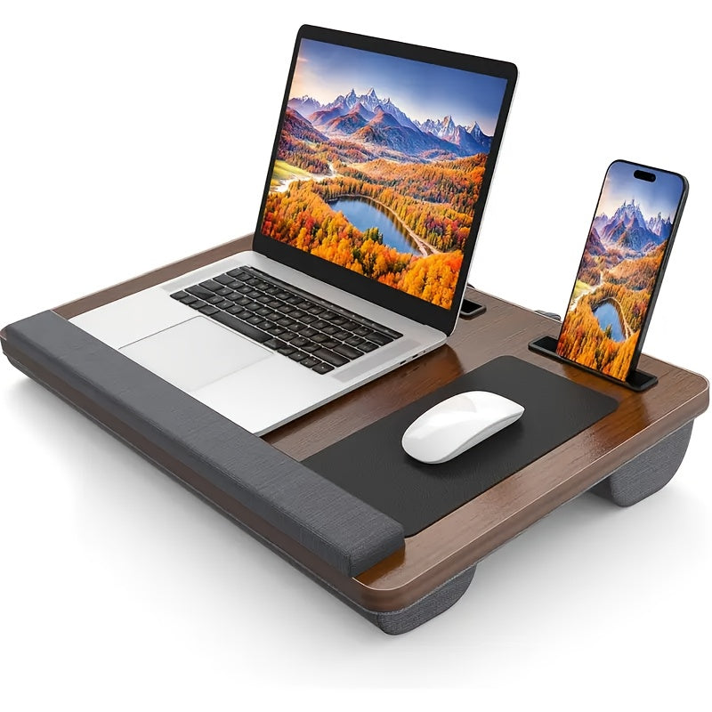 Supporto Ergonomico per Laptop con Poggiapolsi e Fessure per Dispositivi