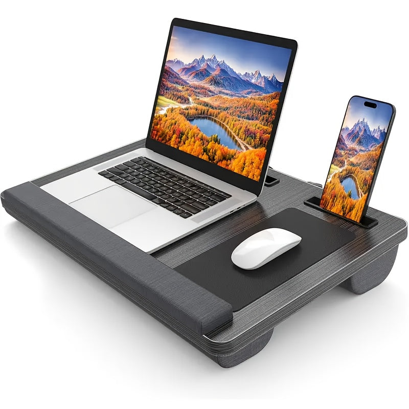 Supporto Ergonomico per Laptop con Poggiapolsi e Fessure per Dispositivi