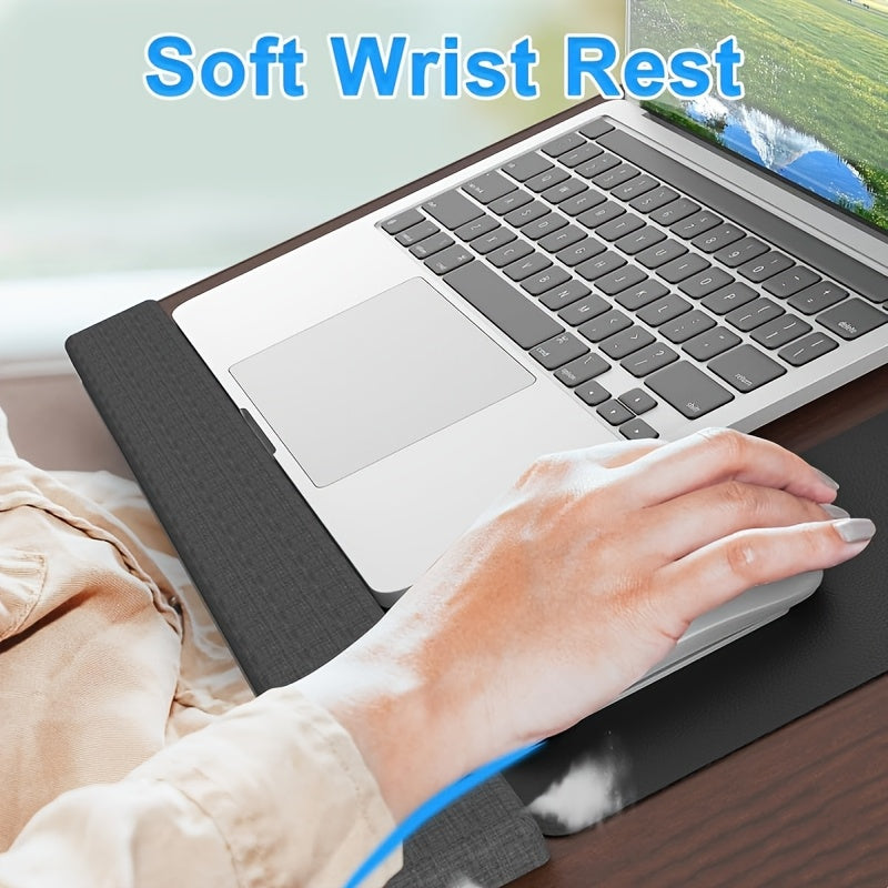 Supporto Ergonomico per Laptop con Poggiapolsi e Fessure per Dispositivi