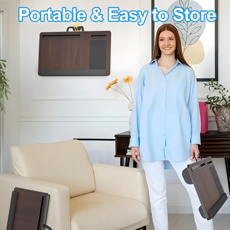 Supporto Ergonomico per Laptop con Poggiapolsi e Fessure per Dispositivi