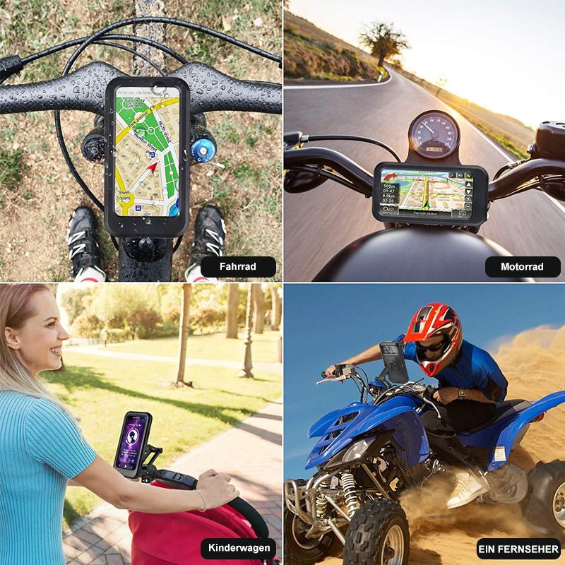 Supporto impermeabile da manubrio per bicicletta con powerbank da 15W