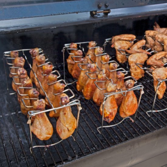 Supporto per cosce di pollo per barbecue