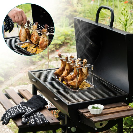 Supporto per cosce di pollo per barbecue
