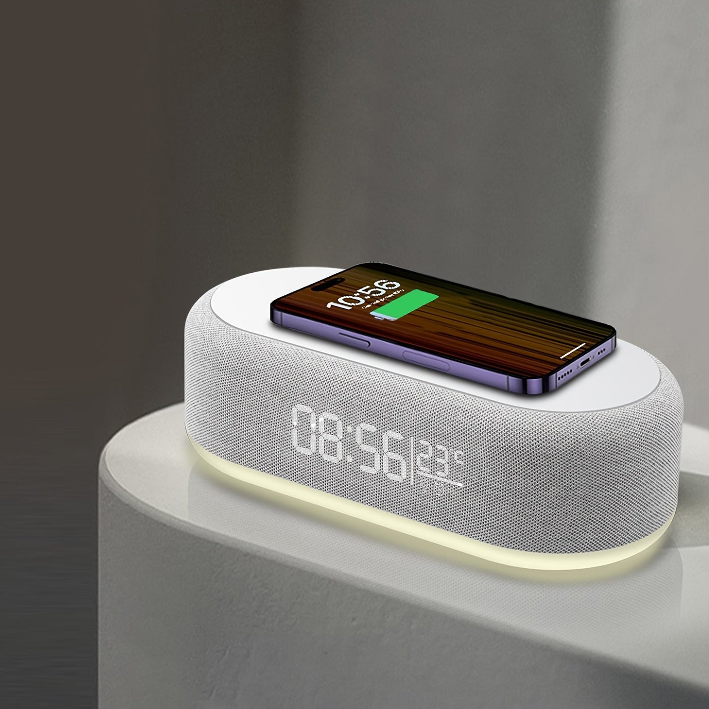 Sveglia con caricatore wireless e luce notturna