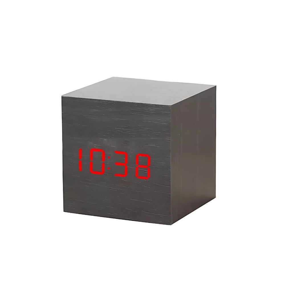Sveglia digitale a LED a forma di cubo dal design moderno