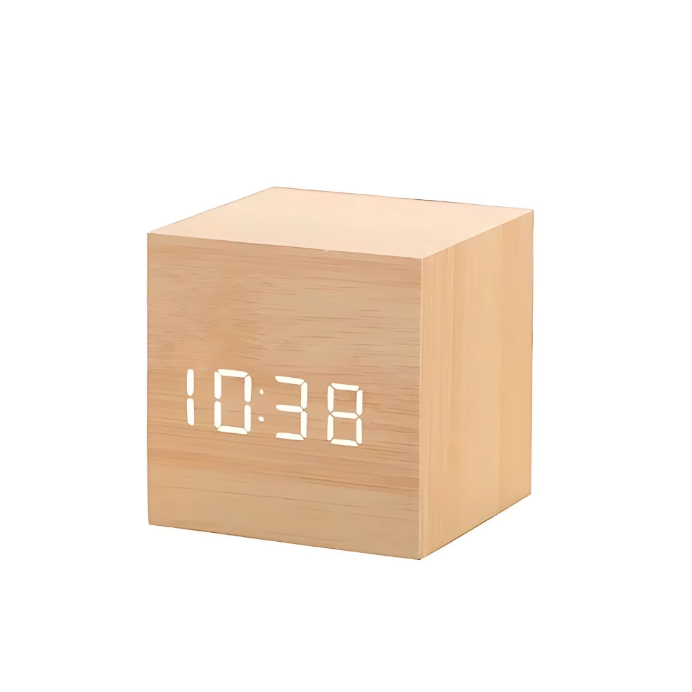 Sveglia digitale a LED a forma di cubo dal design moderno