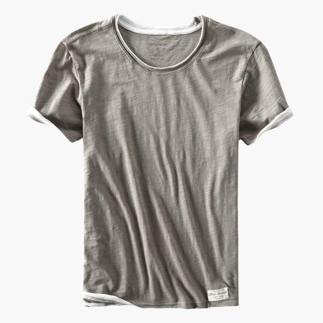 T-shirt base da uomo in cotone a maniche corte con girocollo