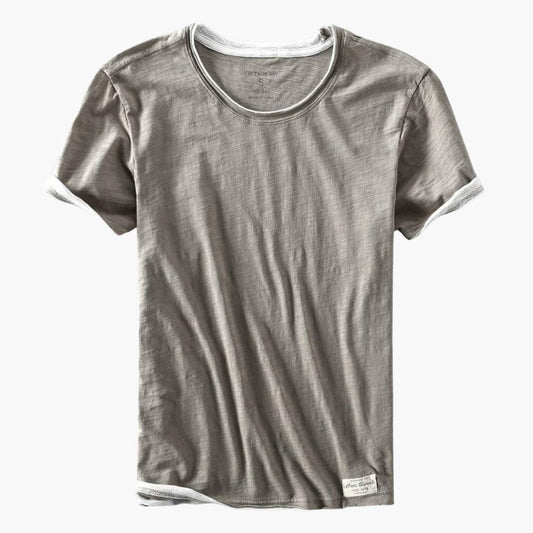 T-shirt base da uomo in cotone a maniche corte con girocollo