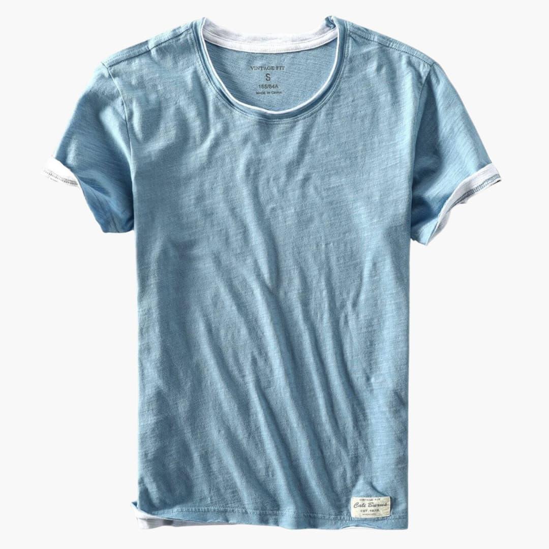 T-shirt base da uomo in cotone a maniche corte con girocollo