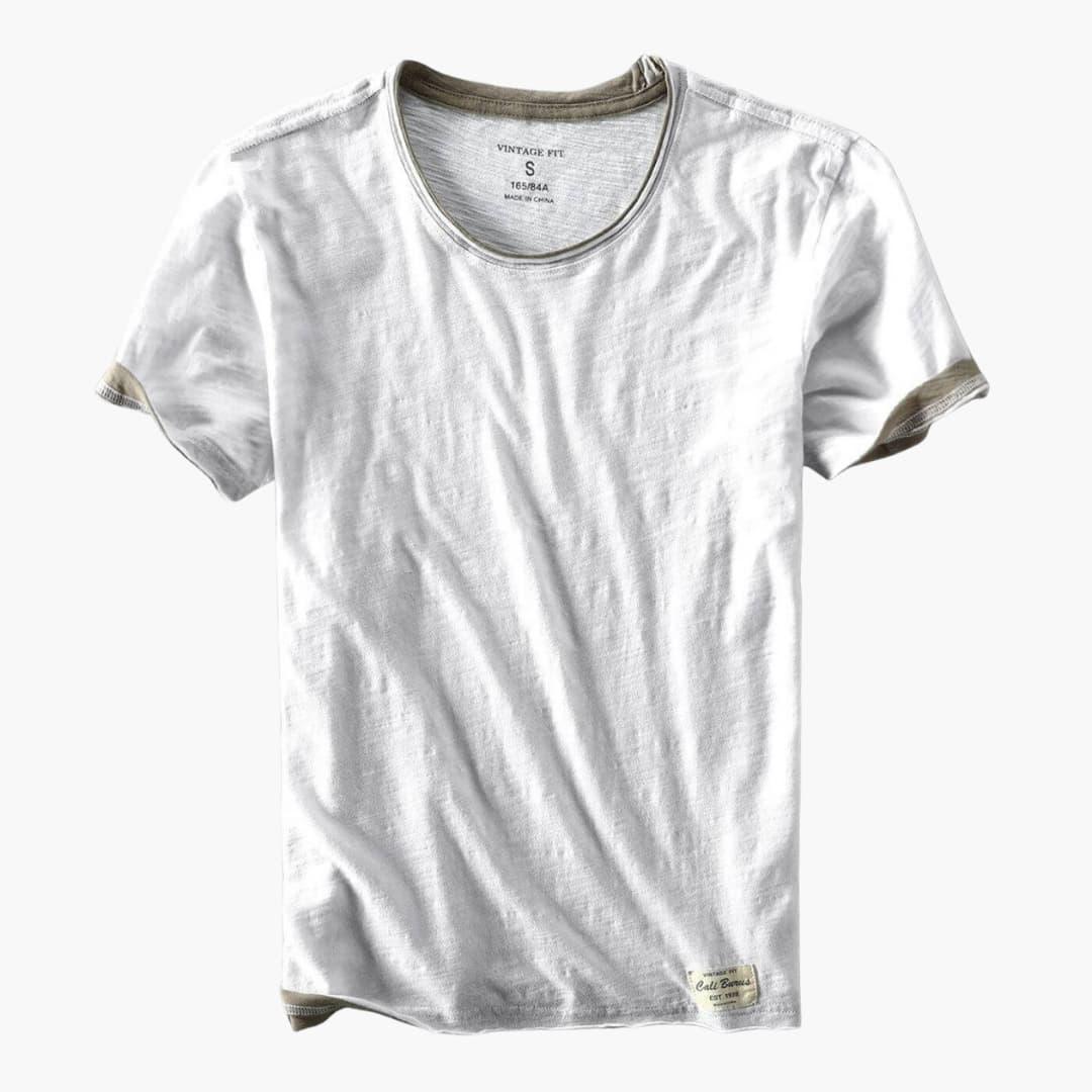 T-shirt base da uomo in cotone a maniche corte con girocollo