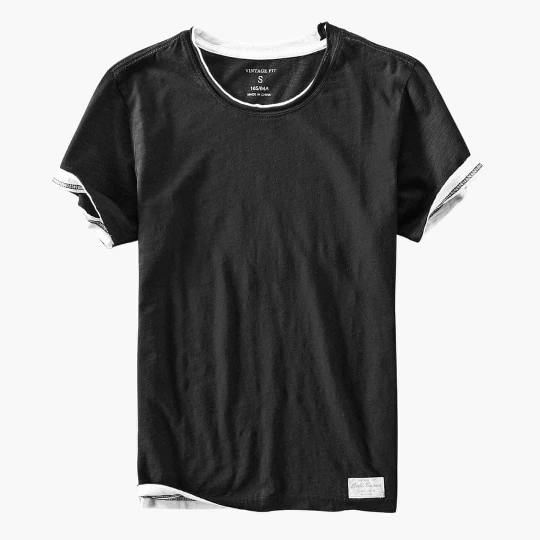T-shirt base da uomo in cotone a maniche corte con girocollo