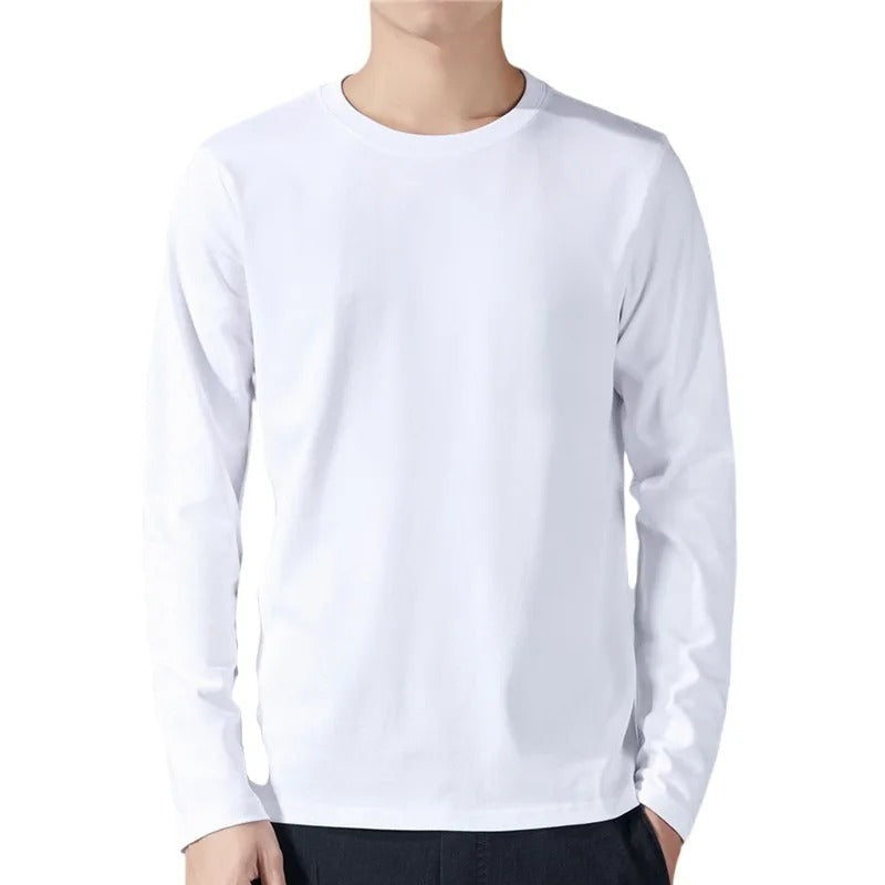 T-shirt da uomo in cotone a maniche lunghe