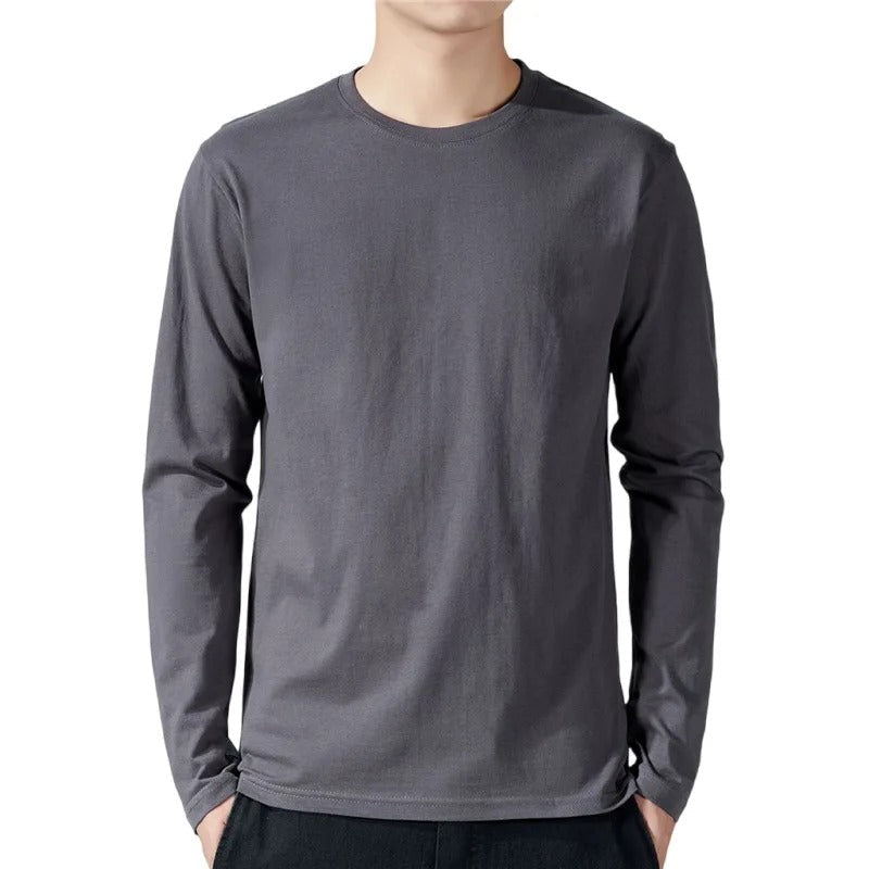 T-shirt da uomo in cotone a maniche lunghe