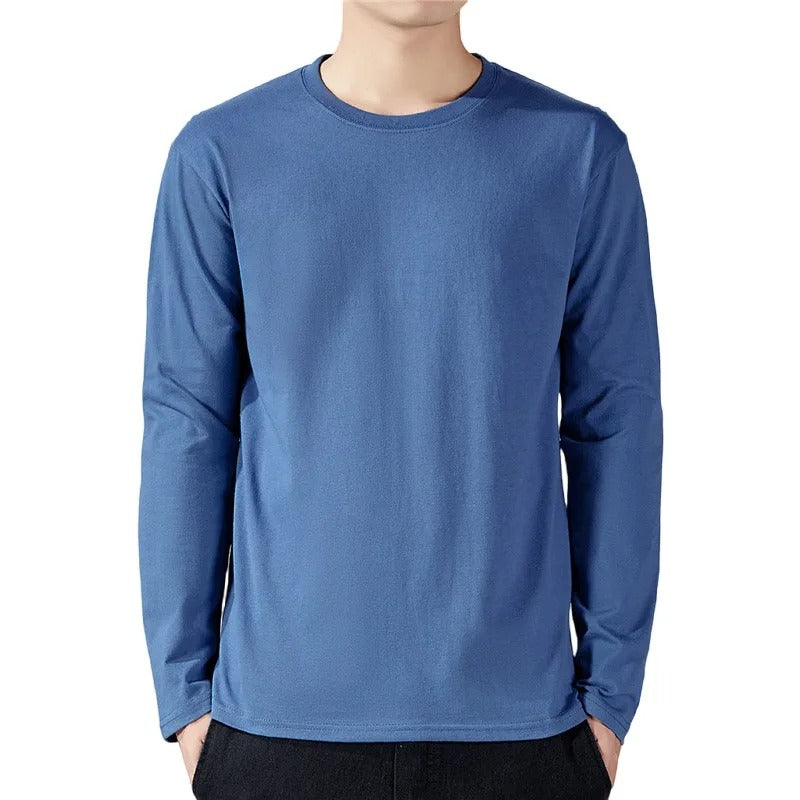T-shirt da uomo in cotone a maniche lunghe