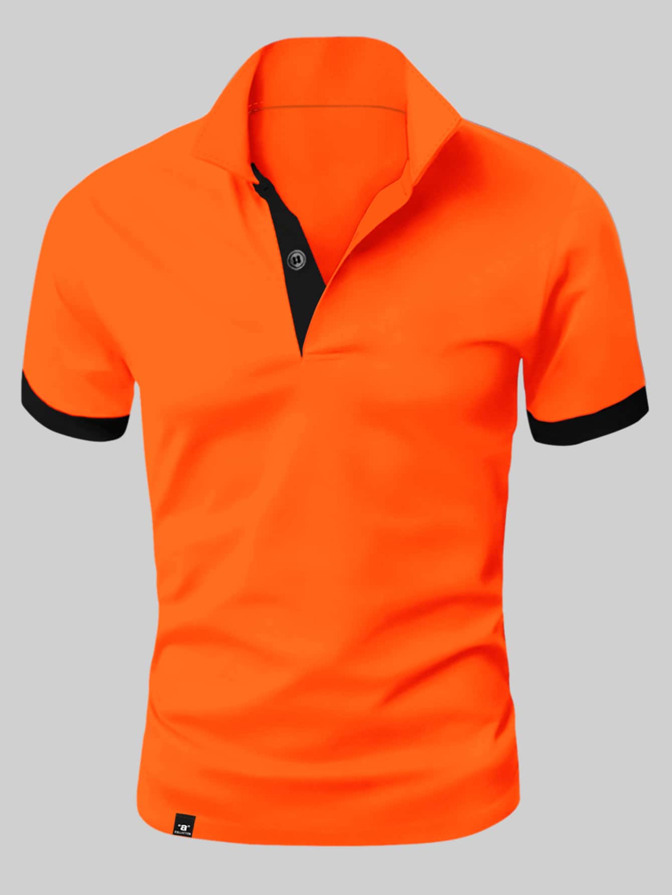 T-shirt da uomo slim fit con elegante chiusura a bottoni