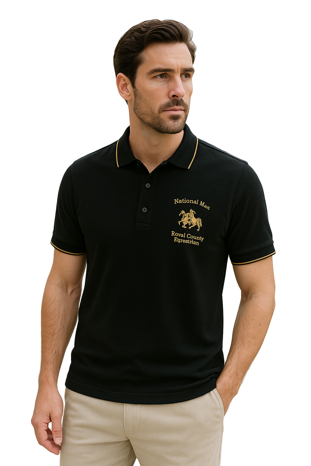 T-Shirt Polo da Uomo Taglio Classico con Ricamo
