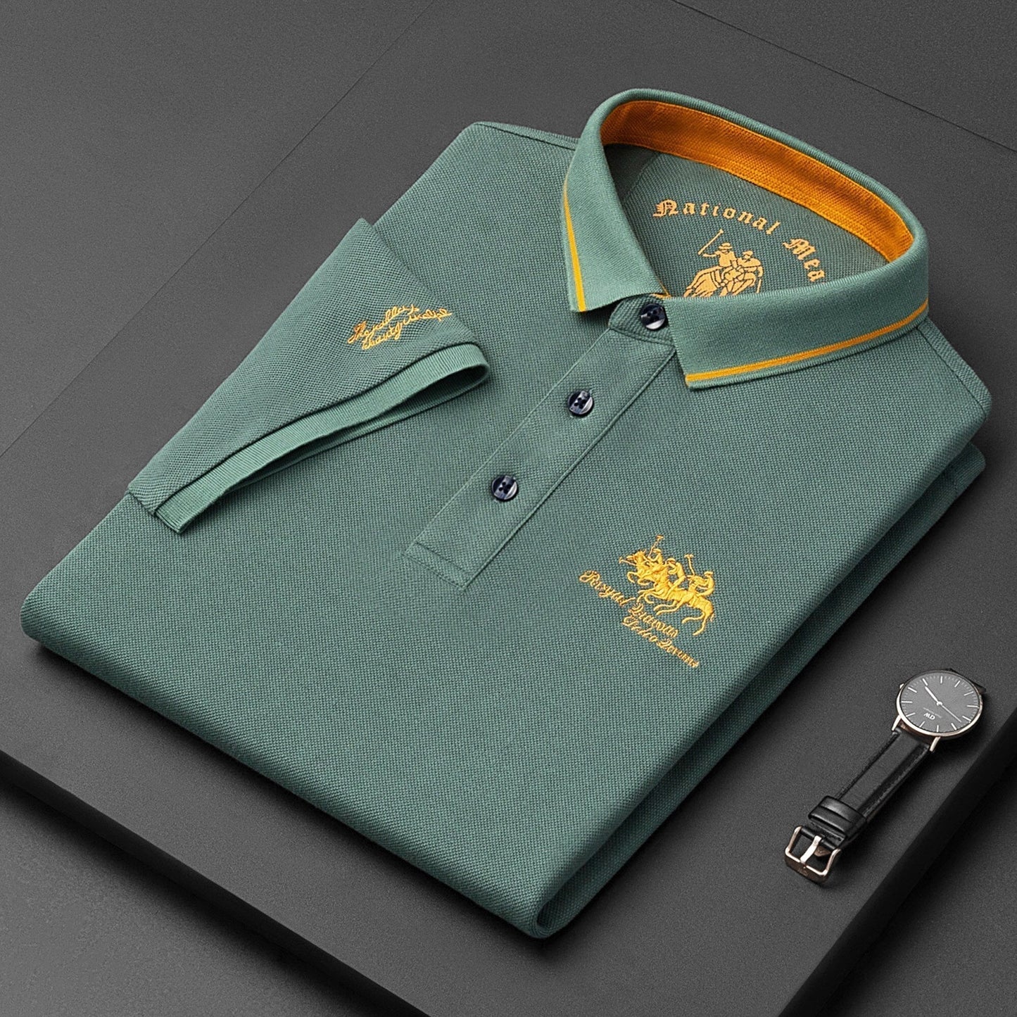 T-Shirt Polo da Uomo Taglio Classico con Ricamo