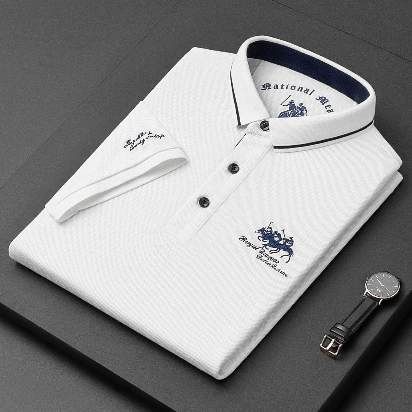 T-Shirt Polo da Uomo Taglio Classico con Ricamo
