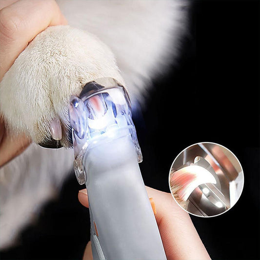Tagliaunghie per cani e gatti con luce LED e sensore