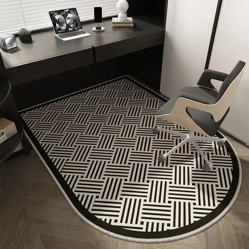 Tappetino per Sedia da Ufficio Geometrico – Design Morbido, Lavabile e Antiscivolo