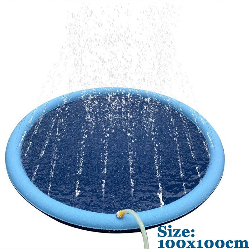 Tappetino Rinfrescante con Gioco d'Acqua per Cani – Per Rinfrescarsi e Giocare nel Calore Estivo!