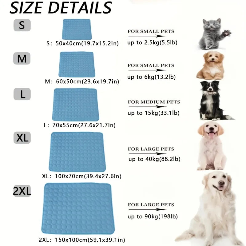 Tappetino rinfrescante per cani | Cuccia estiva per cani di taglia piccola e grande | Coperta resistente per gatti e protezione per divano