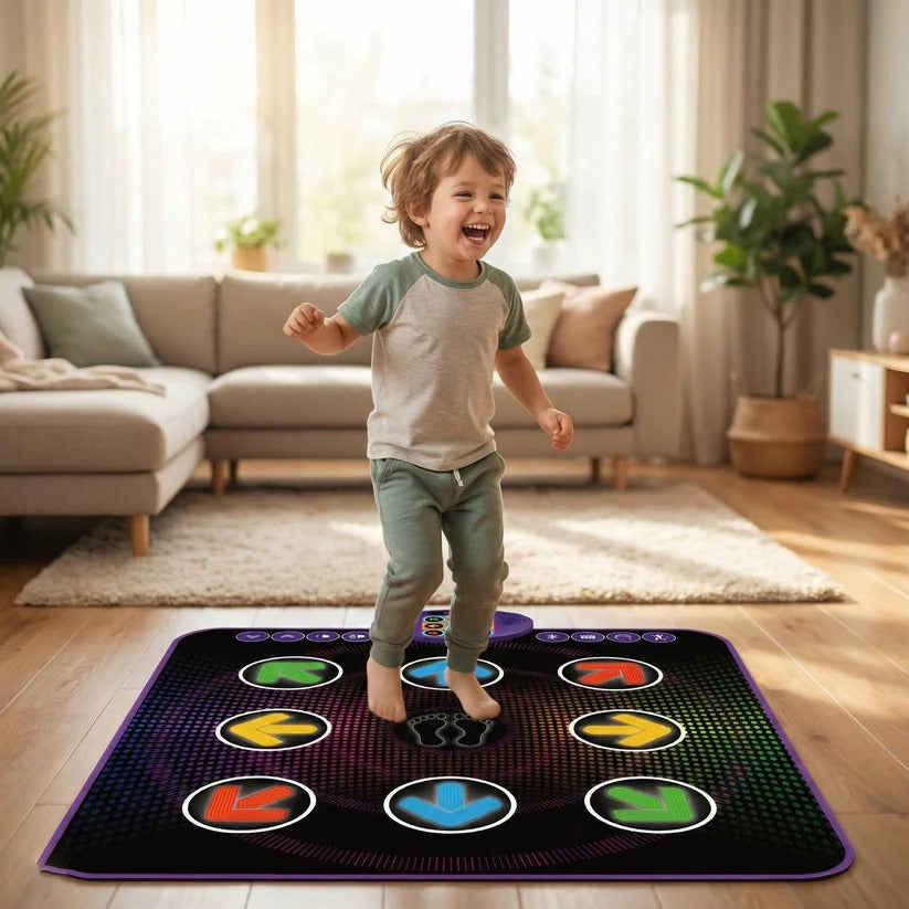 Tappeto da ballo Bluetooth per bambini con luci a LED e pad di gioco musicale elettronico