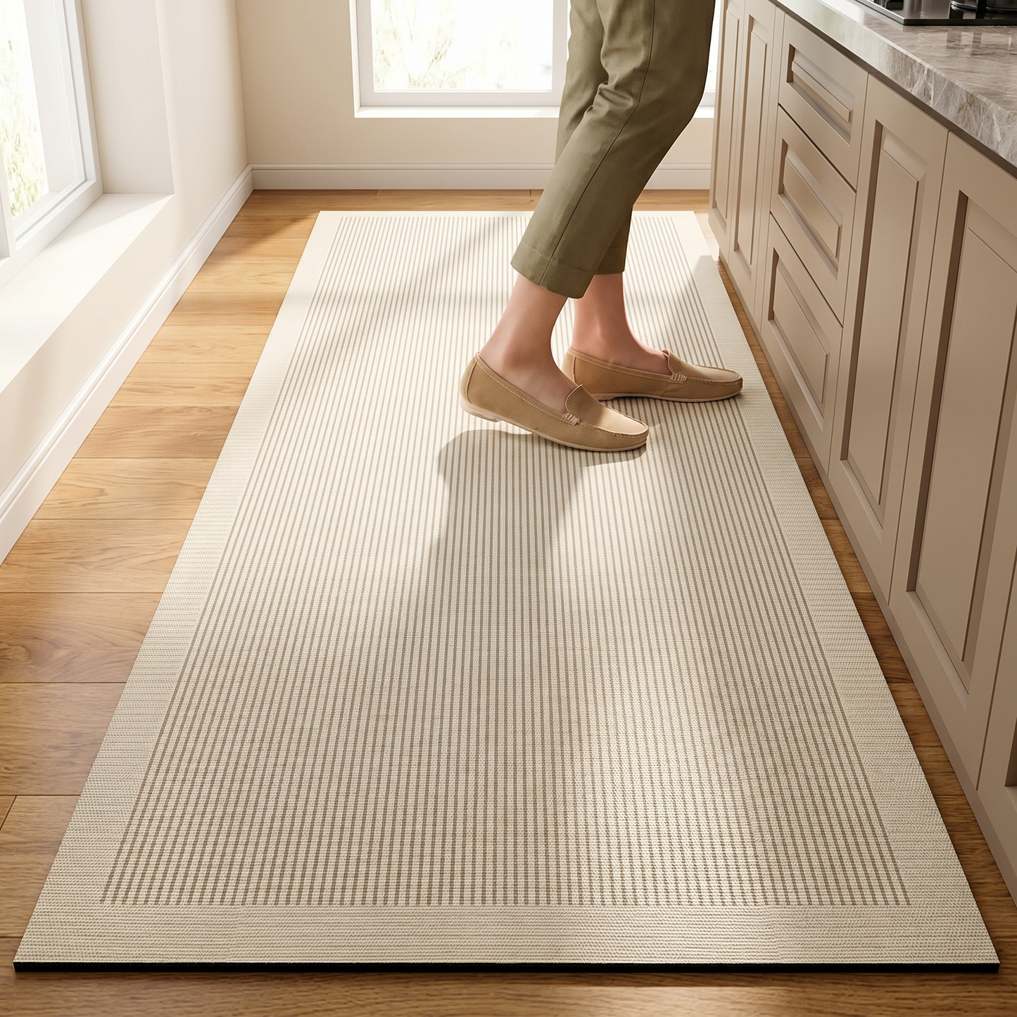 Tappeto da Cucina Antiscivolo Minimalist | Design Facile da Pulire