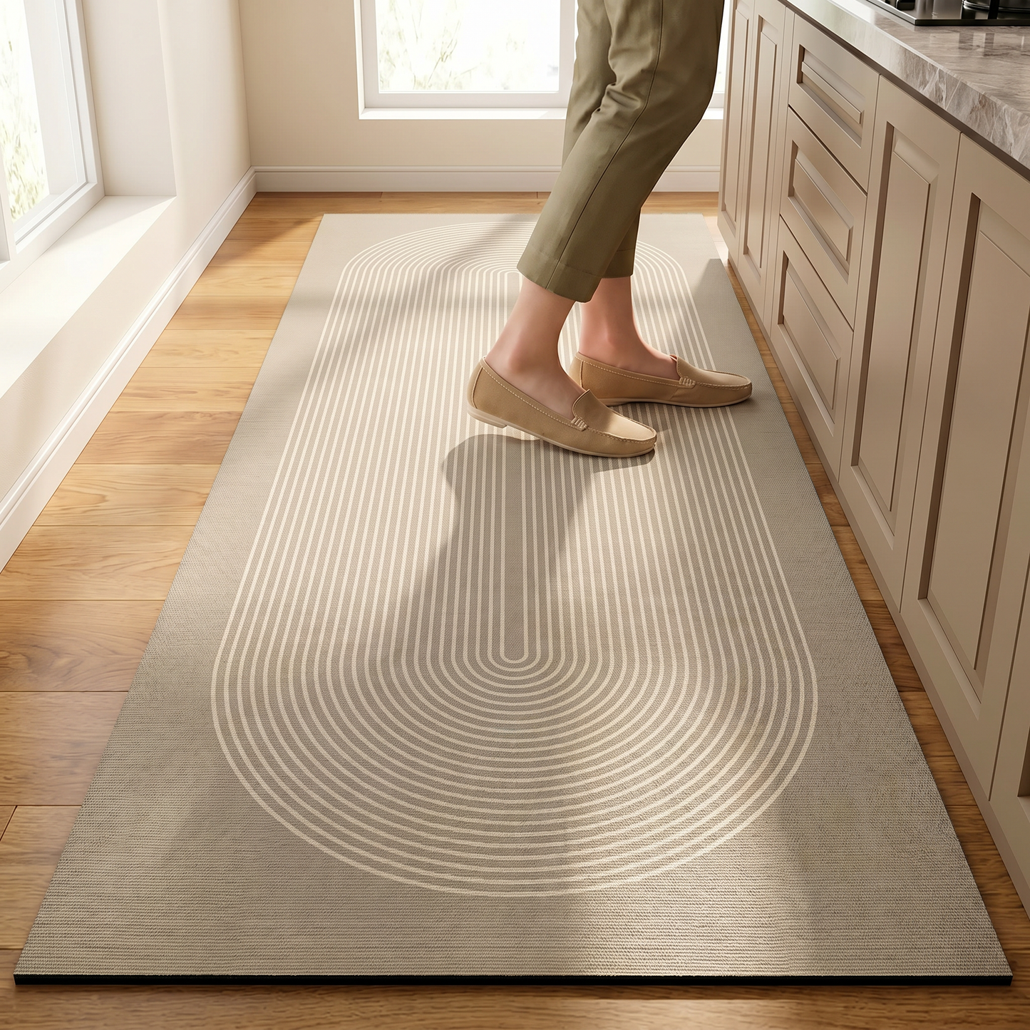Tappeto da Cucina Antiscivolo Minimalist | Design Facile da Pulire
