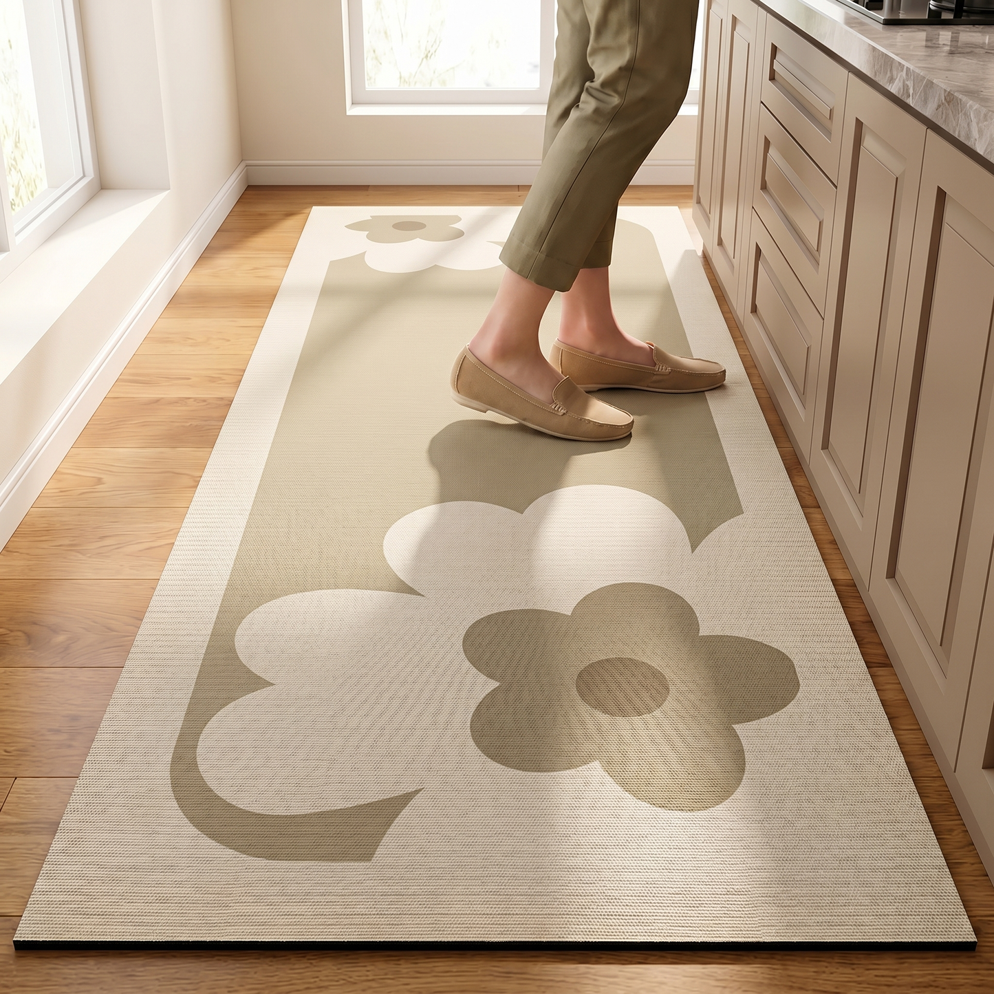 Tappeto da Cucina Antiscivolo Minimalist | Design Facile da Pulire