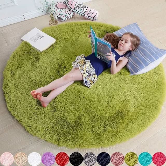 Tappeto Rotondo per Soggiorno e Camera da Letto – Design Morbido con Fondo Antiscivolo