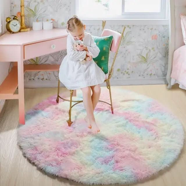 Tappeto Rotondo per Soggiorno e Camera da Letto – Design Morbido con Fondo Antiscivolo