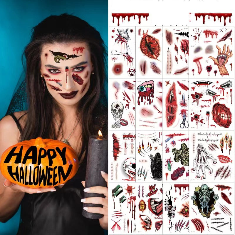 Tatuaggi di Halloween Horror Realistici – Completa il Tuo Trucco di Halloween